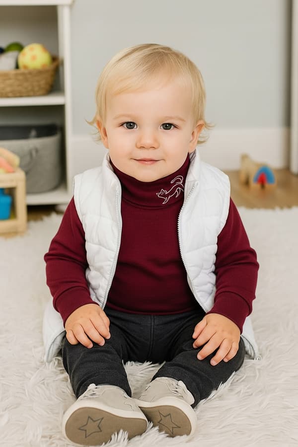 Barn TURTLENECK 104 SWEATSHIRT Barn T-SHIRTBLUS med tryck VINROS