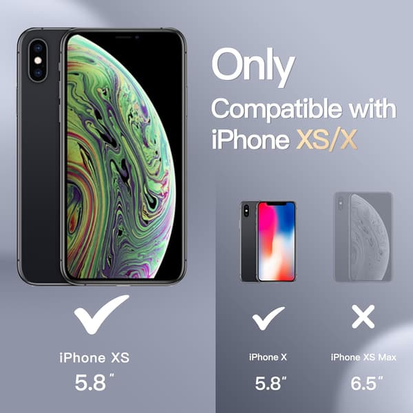 COVER TIL APPLE IPHONE XS/IPHONE X SORT SILIKONE BAGSIDER