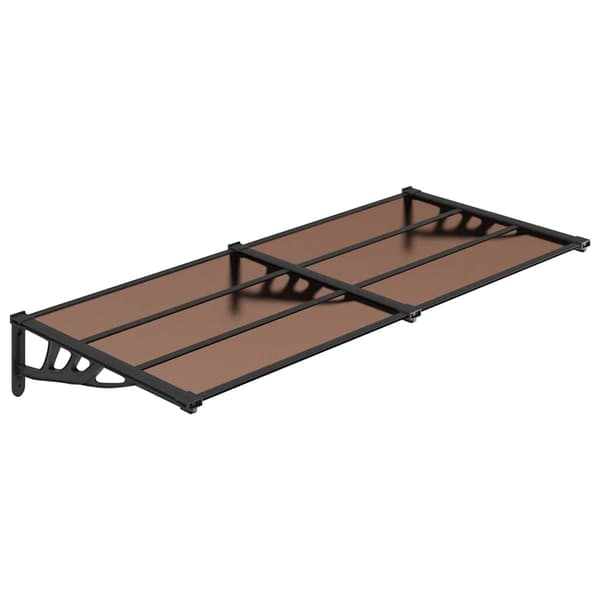 vidaXL dørmarkise sort 152,5x90 cm polycarbonat