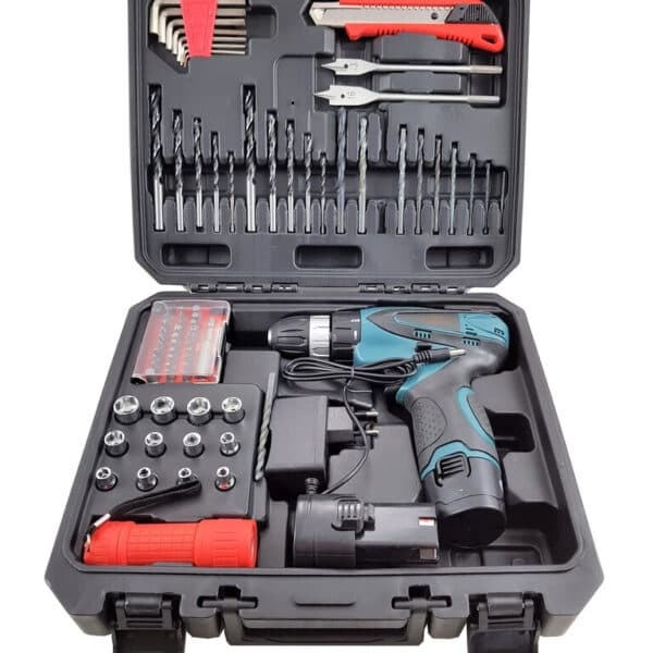 ADM Sladdlös skruvmejsel + 2 batterier Set med 77 LED-element
