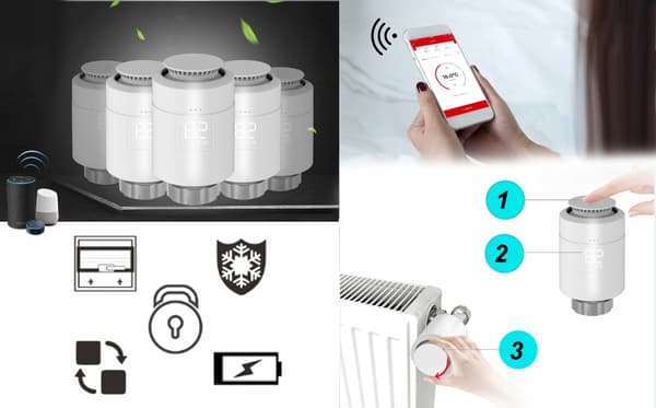 RTX-termostaattipää + ZigBee LAN -yhdyskäytävä TUYA SET1