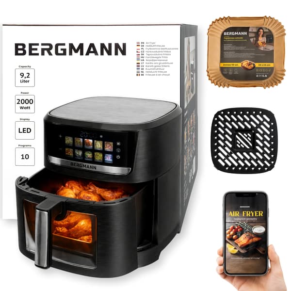 Bergmann YO 1 luftfriteuse 9,2l 2000W