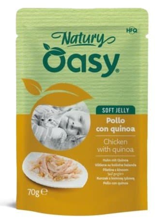 Oasy | Natury | Vådfoder til katte - 70 g pose - Kylling med quinoa 70 g