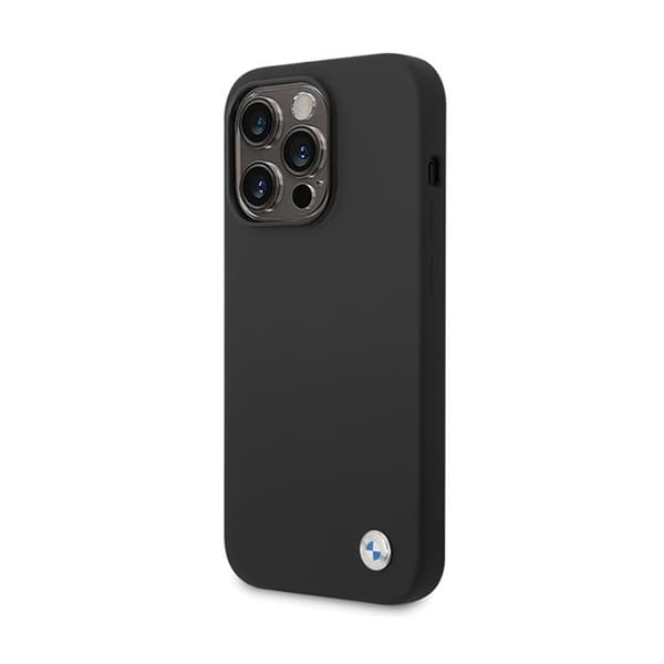 BMW Silikone Metal Logo - iPhone 15 Pro Max Cover (Sort)