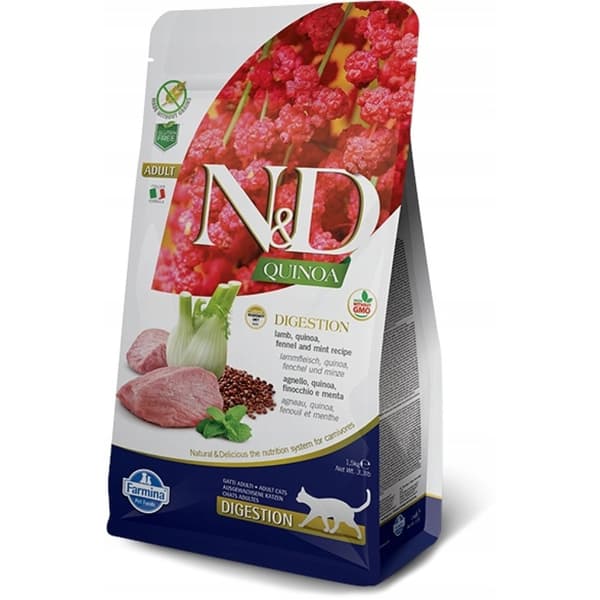 FARMINA N&D CAT QUINOA DIGESTION LAMMAS & FENKOLI RUOHO