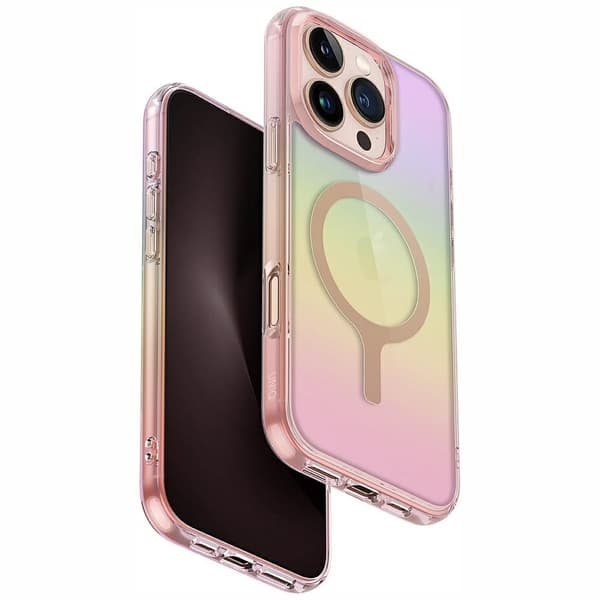 UNIQ iPhone 16 Pro Magclick Charging -kotelo, pinkki prisma