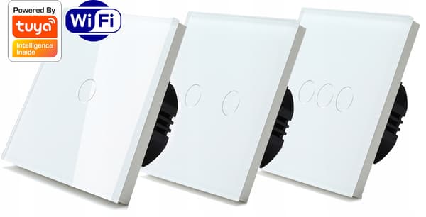 TUYA WiFi Touch Switch 1 krets vit #med N/utan N