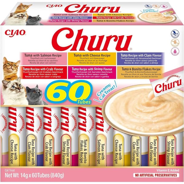 INABA Churu kattgodis med tonfisk 60x14g, 40 bitar