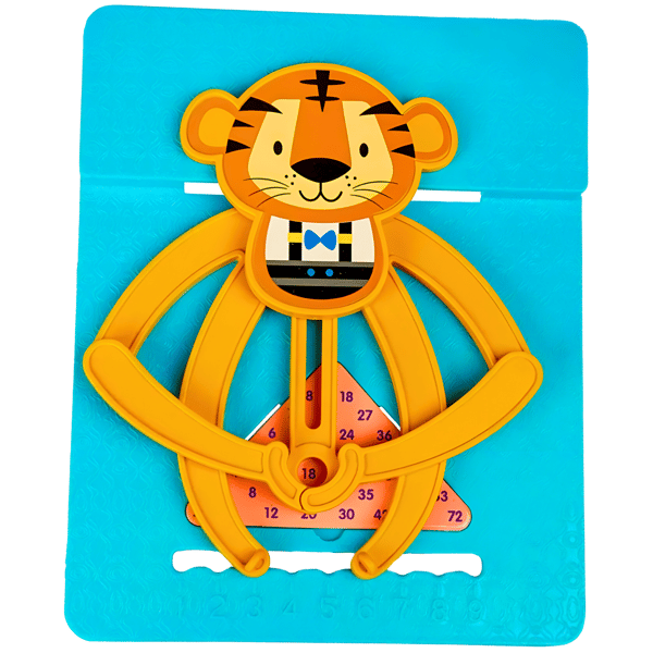 Matte Tiger Lärande Addition Multiplikation Matematik Pusselblock