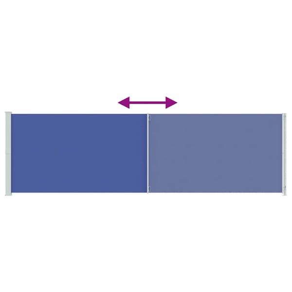vidaXL Utfällbar sidomarkis för uteplats 180 x 600 cm blå