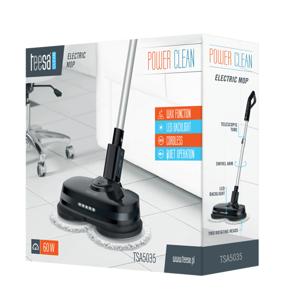 Elektrisk mopp Teesa POWER CLEAN tank LED