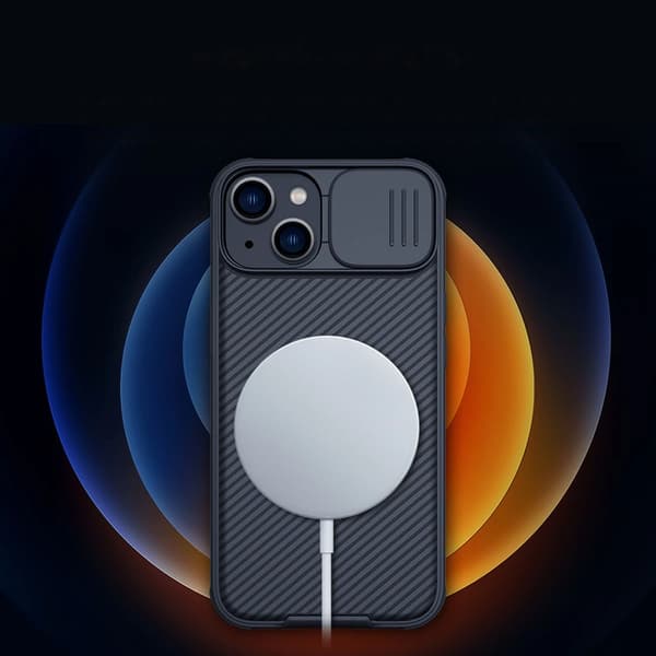 Nillkin CamShield Pro Magnetisk Etui iPhone 14 Plus Kameracover Sort (med MagSafe)