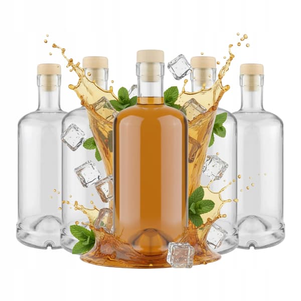 TADEK FLASKA 500ml GLASFLASKOR FÖR PRESENTLIKÖRER MOONLIGHT LIKÖR 0,5l