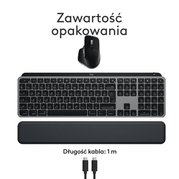 LOGITECH MX Keys S -näppäimistö- ja hiirisetti Macille