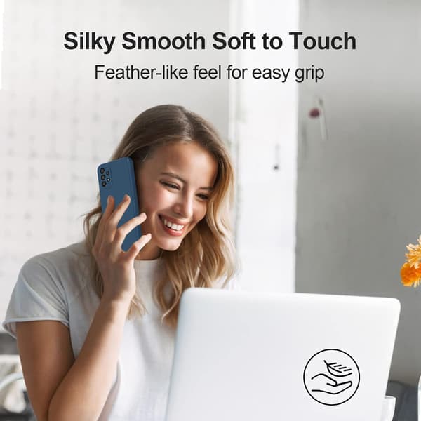 SILIKONE ETUI TIL SAMSUNG GALAXY A53 5G MARINEBLÅ MAT LET