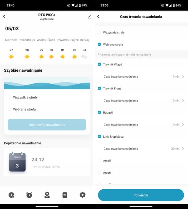 RTX TUYA WiFi 8-ZONER Trädgårdsbevattningskontroll TIMER & VÄDER