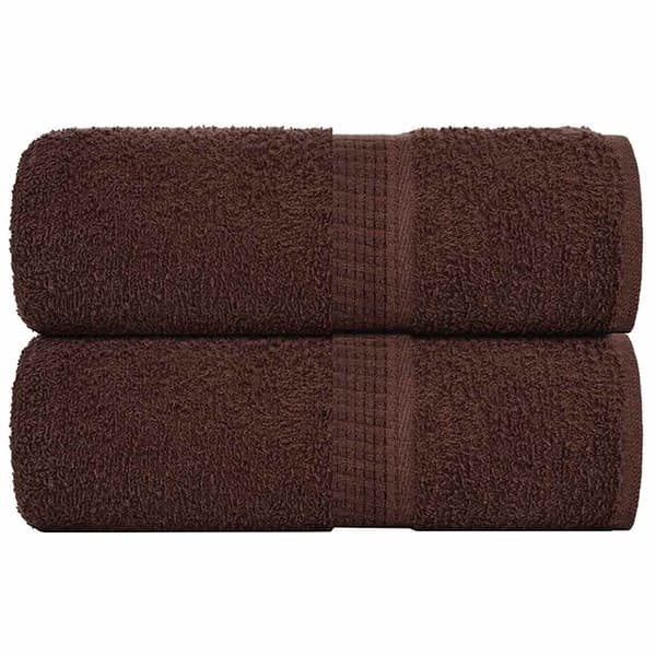 vidaXL Handdukar, 2 st, bruna, 30x30 cm, 100% bomull