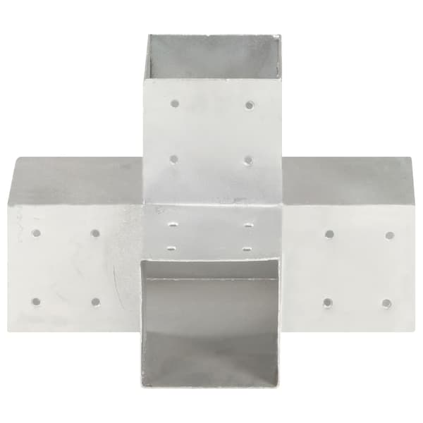 vidaXL X-formad koppling, galvaniserad metall, 101x101 mm