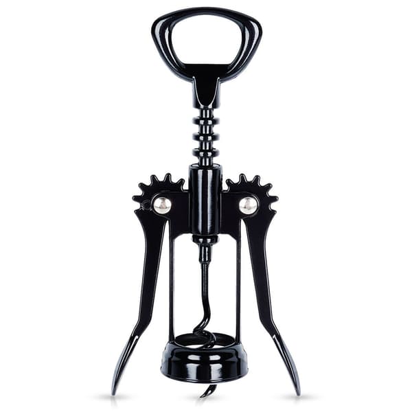 viinikorkkiveitsi metallinen musta 16 cm
