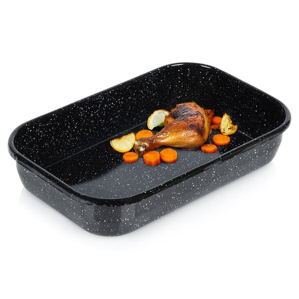 Emaljerad rektangulär brytfanna 3,4 l, 34x22x6,5 cm