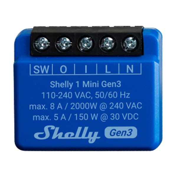 Shelly 1 Mini Gen3 WiFi/Bluetooth-controller
