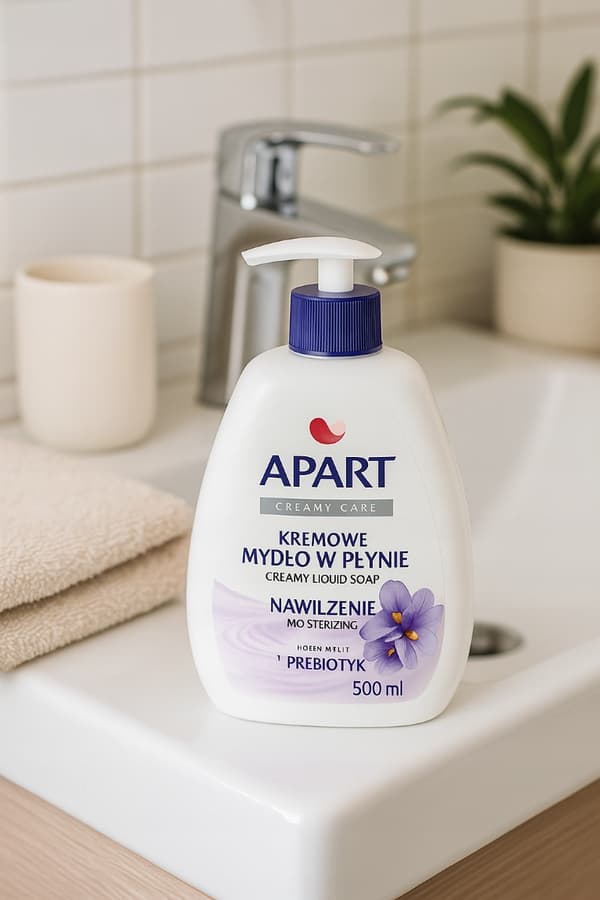 Apart flydende sæbe 500ml med pumpe, cremet, violet duft
