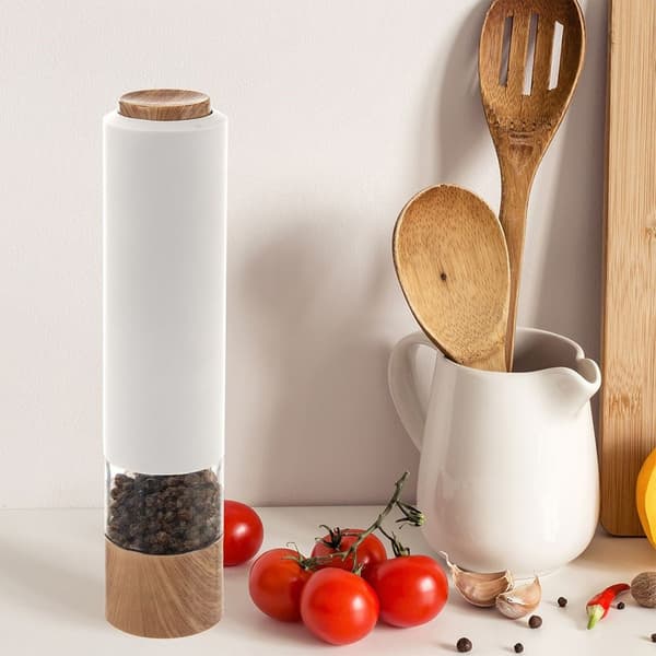 Elektrisk peppar- och saltkvarn vit 23 cm