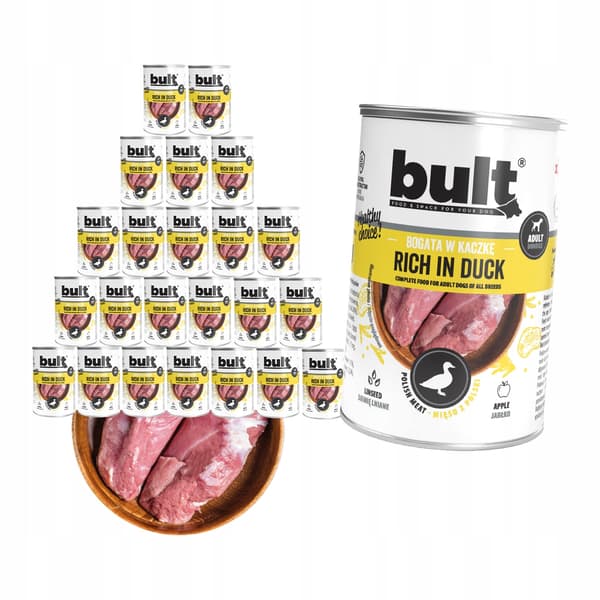 Bult våtfoder för hundar rikt på anka 24x400g