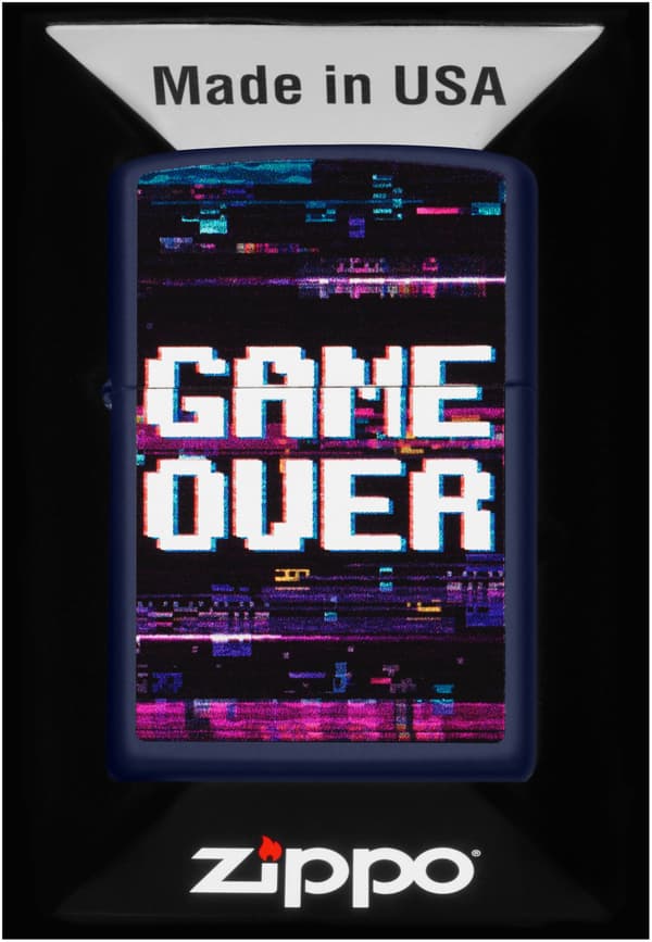 ZIPPO Lighter GAME OVER DESIGN Gavesæt nr. 3