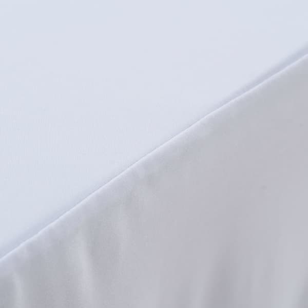 vidaXL Elastiska dukar med volanger, 2 st, 243 x 76 x 74 cm, vit