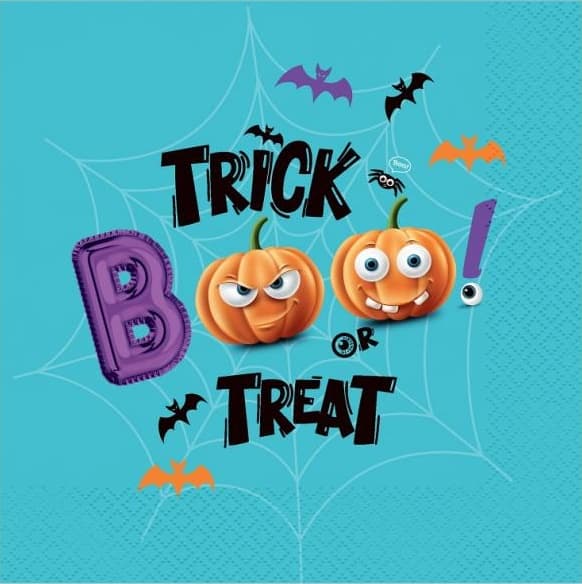Halloween Boo! Pumpkinservetter 33x33cm 20 st.