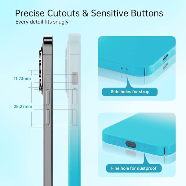 MATBLÅT ETUI TIL IPHONE 14 PRO 6.1'