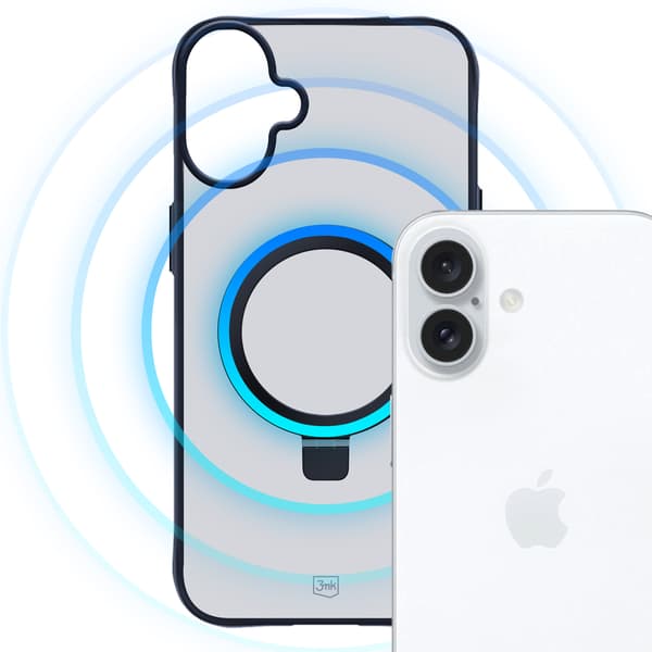 Apple iPhone 16 - 3mk Smoke-skal Mag&Stativ