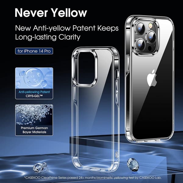 TRANSPARENT ETUI TIL IPHONE 14 PRO 6.1'