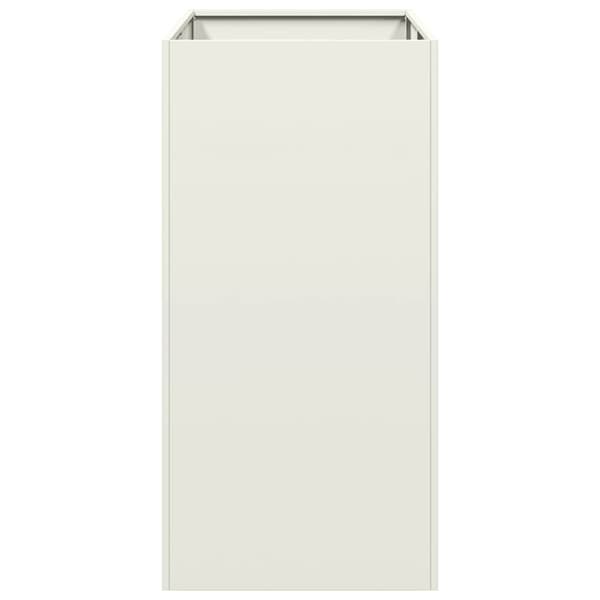 vidaXL Blomkruka vit 40x80x80 cm stål