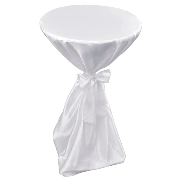 Hvid dug med bånd, 70 cm, 2 stk.