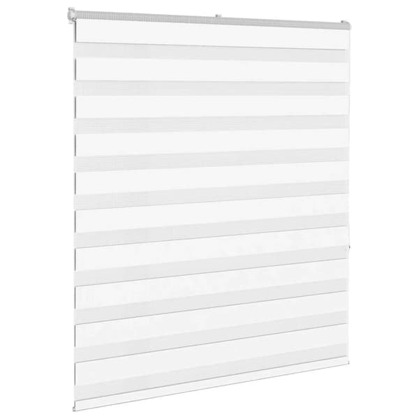 vidaXL Zebrarullgardin, vit, tygbredd 130,9 cm, polyester