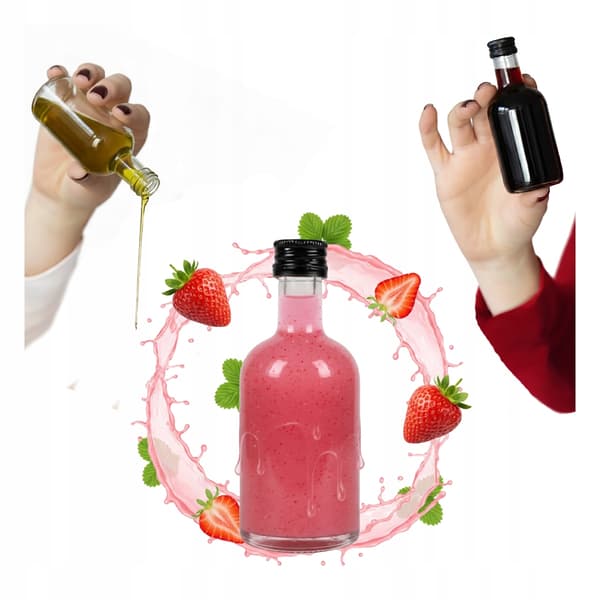 10x Mini Tadek glasflaskor 50ml flaska för likörvin bröllopspresent