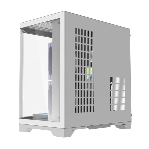Darflash FT350 datorchassi + 5 aRGB-fläktar (vit)