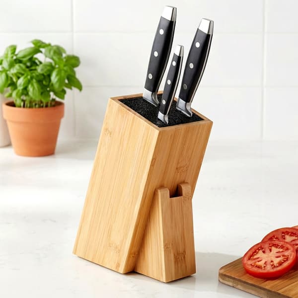 Bambus knivholder 10,5x16,5x24,5 cm