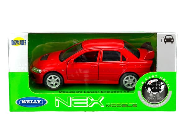 WELLY MITSUBISHI LANCER EVOLUTION VIII PUNAINEN 1:34 42338