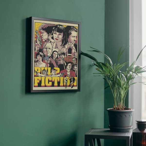 MALING EFTER TAL MED RAMME Billeder til maleri - Pulp Fiction 40x50 cm