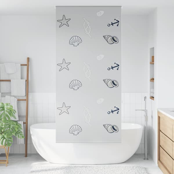 vidaXL Duschrullgardin 90x240 cm Tygbredd 86 cm
