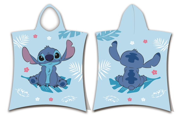 LILO AND STITCH BØRNES HÅNDKLÆDE MED HÆTTE PONCHO Wrap Efter Badning Pool STRAND