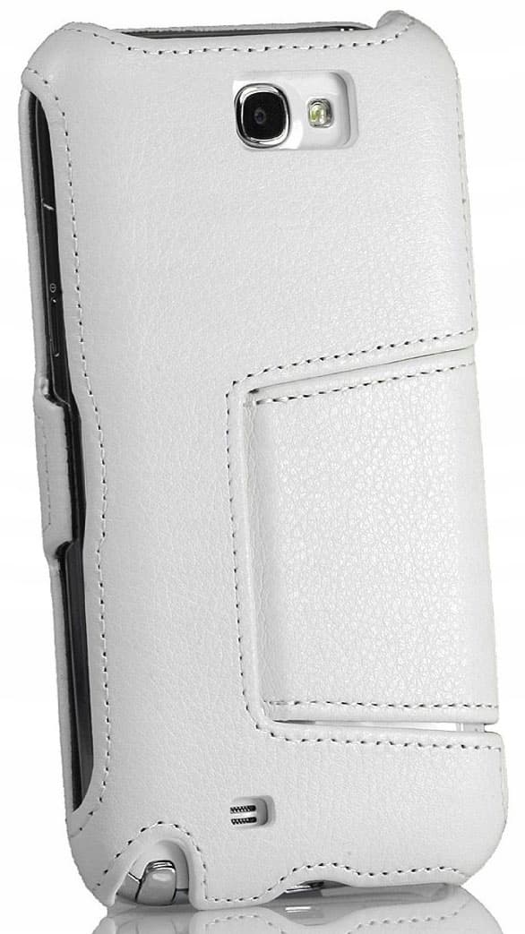 StilGut - Ultratunt läderfodral till Galaxy Note 2 Vitt