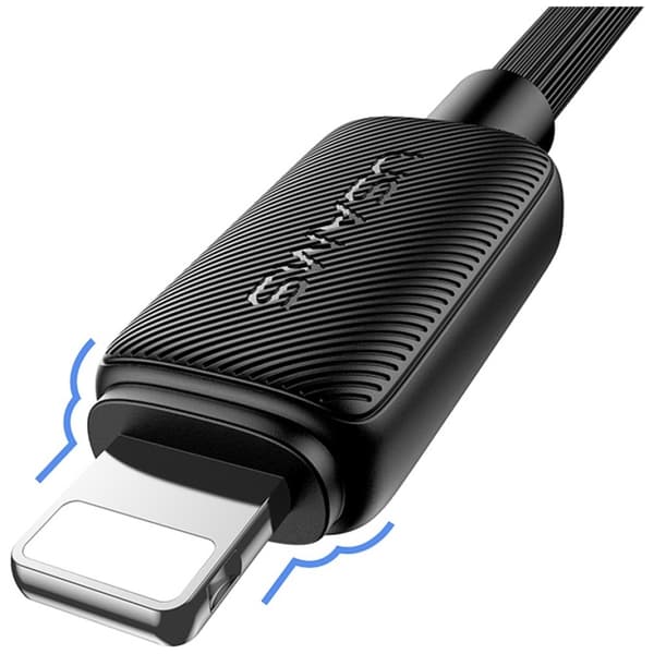 USAMS KY-serien US-SJ689 2.4A USB-A til Lightning-kabel 1m sort