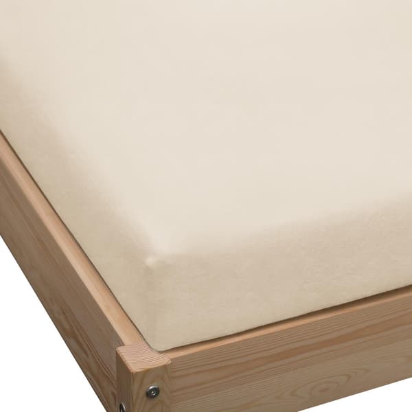 Jersey-stræklagen 120x200 lys beige