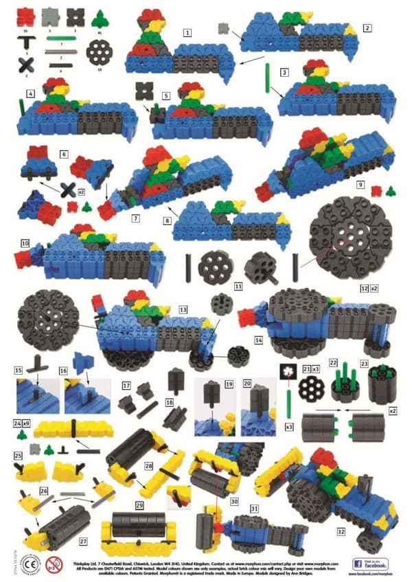 Morphun Junior Xtra 500 bitar - Byggklossar
