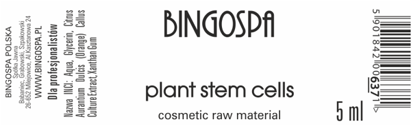 Växtstamceller (kosmetiskt råmaterial) BINGOSPA