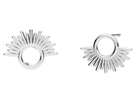 Silver solörhängen för kvinnor, oxiderade silver solörhängen